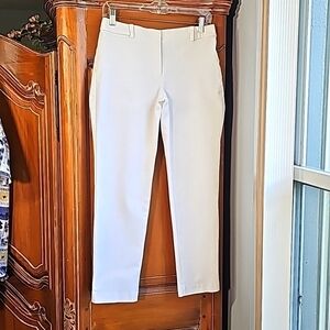 J. McLaughlin‎ women's white slacks. Size 4. Straight leg. Front zipper.